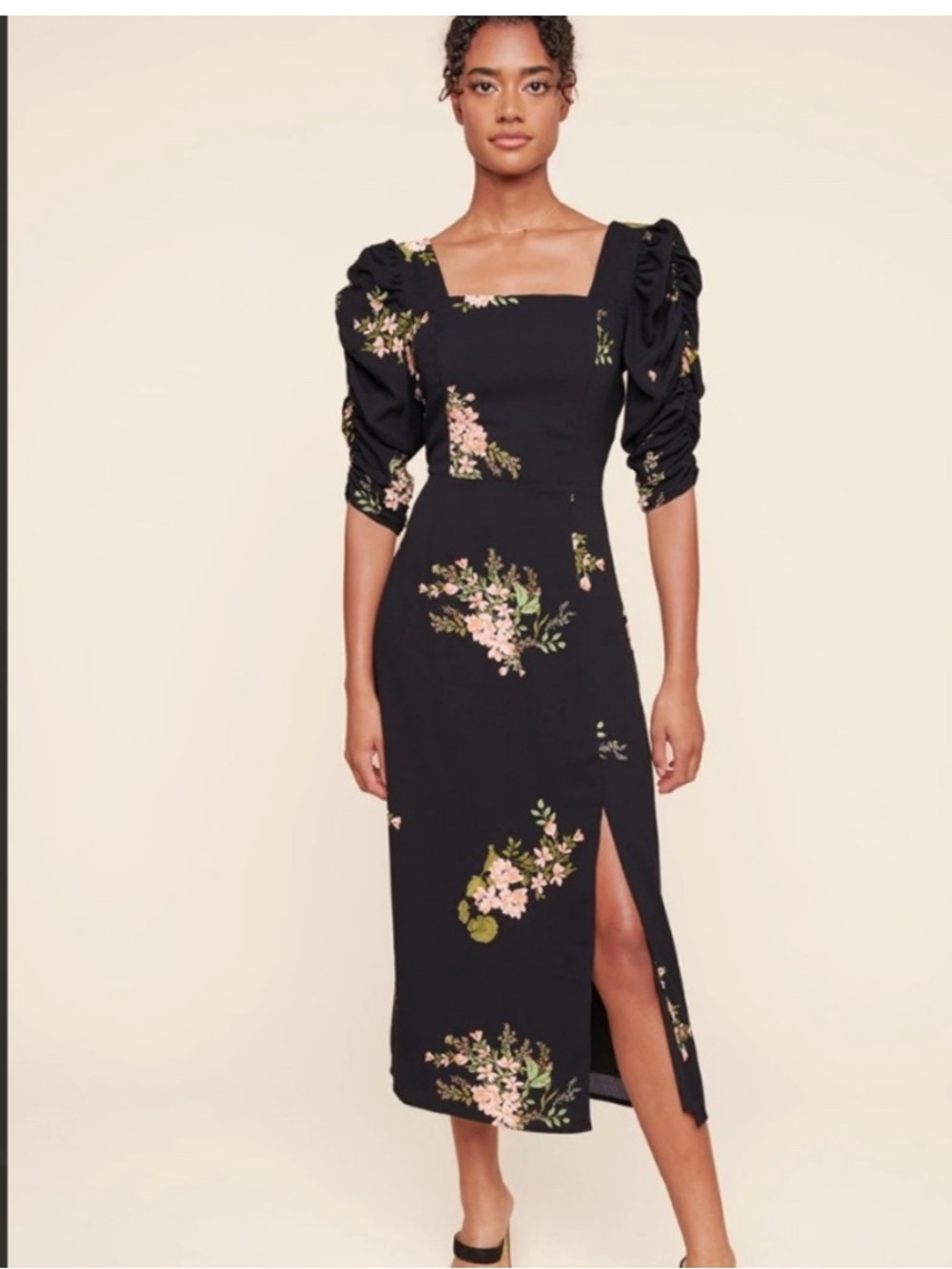 Vici Black Floral Dress